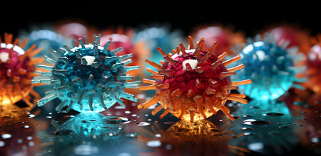 Virus background. 3d illustration. Coronavirus 2019-nCoVの素材