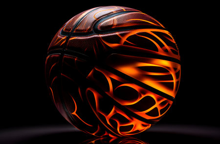 Basketball Design Background. 3D illustration. 3D rendering.の素材