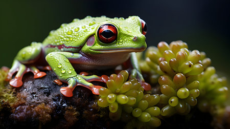 Red-eyed tree frog (Litoria caerulea)の素材