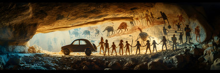Cave of the Kings in Egypt, Africa. 3d renderingの素材