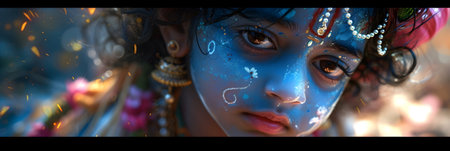 Portrait of a beautiful girl in a fantasy image. Fantasy.の素材
