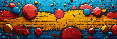 Brick wall painted with flag of Armenia. 3D illustrations.の素材