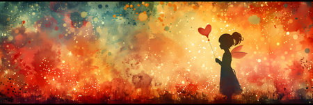 Valentine's day background with space for your text, vector illustrationの素材