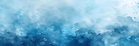 Abstract blue watercolor background for your design. Watercolor texture.の素材