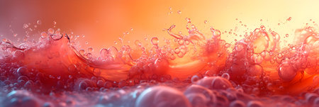 3d render of abstract background with water splashes. 3d illustrationの素材