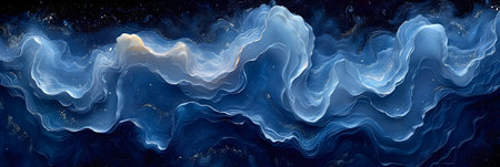 Abstract blue marble texture. Fantasy fractal background. Digital art. 3D rendering.の素材