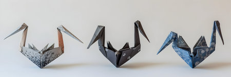 Paper origami crane. Paper origami crane. Paper origami craneの素材