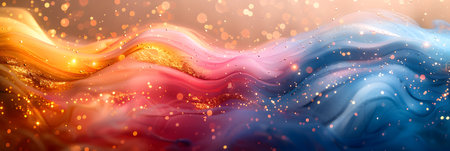 Abstract background of flowing liquid. 3d rendering, 3d illustration.の素材