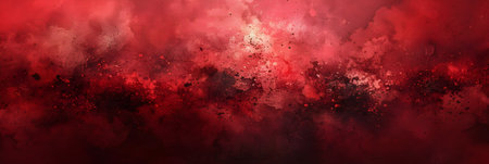Abstract red and black watercolor background. Digital art painting. 3D rendering.の素材
