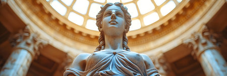 Statue of St. Peter's Basilica in Vatican, Rome, Italyの素材