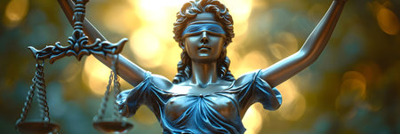 Law and justice concept. Lady justice or Justitia or Justitia the Roman goddess of Justice.の素材