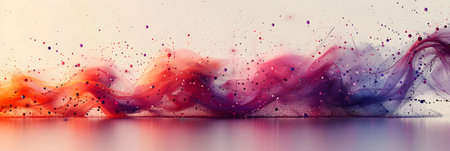 Abstract background with multicolor smoke. 3d rendering, 3d illustration.の素材