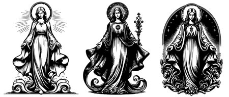 Native Scene. Vector illustration ready for vinyl cutting. Black and white version.のイラスト素材