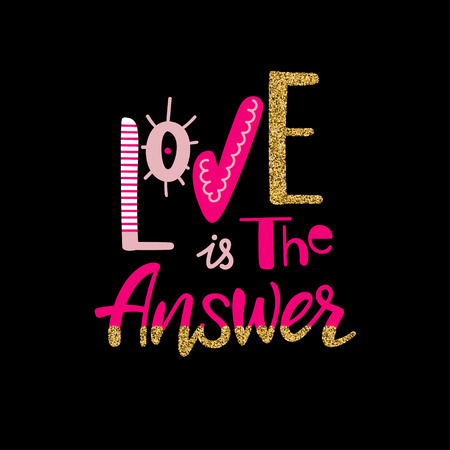 Hand written lettering typographic design. For home decor, print, poster, greeting card. Romantic vector illustration with quoteのイラスト素材