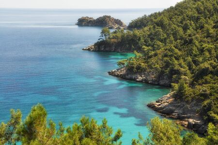 Beautiful Greek island of Thassos: one of the most popular tourist destinations in Greece.の写真素材