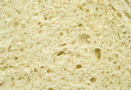 Texture of fresh homemade white bread. Extreme close-up.の写真素材