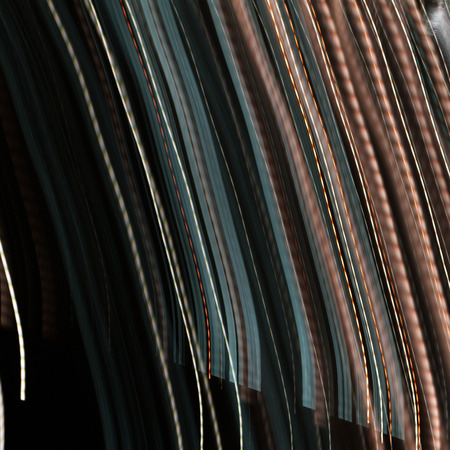 contrast defocused background Night shot with a small depth of fieldの写真素材