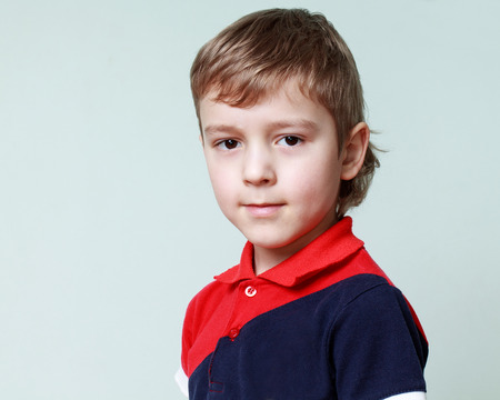 Children. Close up portrait of a cute little boyの写真素材