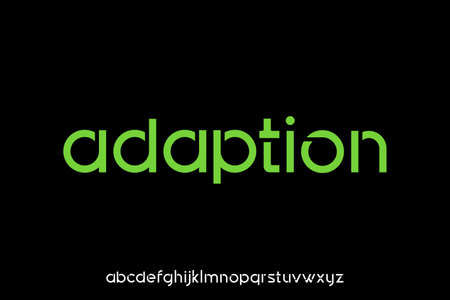 adaption lowercase modern futuristic vector fontのイラスト素材