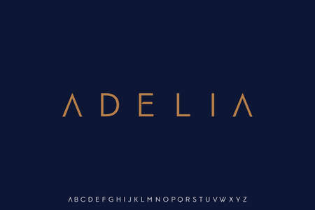 adelia, luxury modern font alphabet vector setのイラスト素材