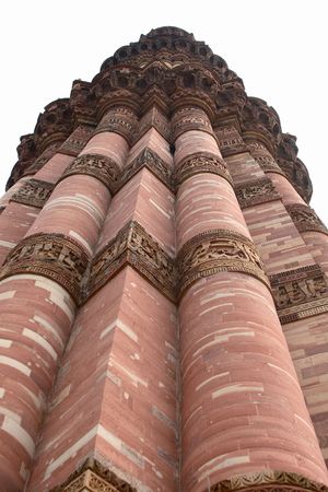 qutub mina is the tallest brick minaret in the worldの写真素材