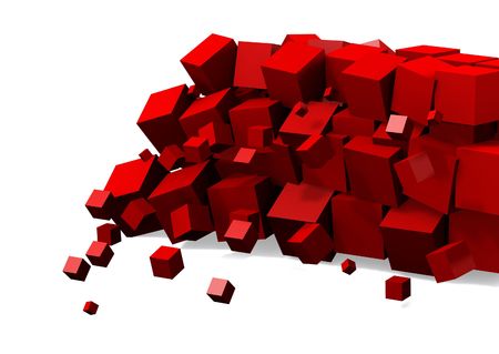 3D cubesの写真素材