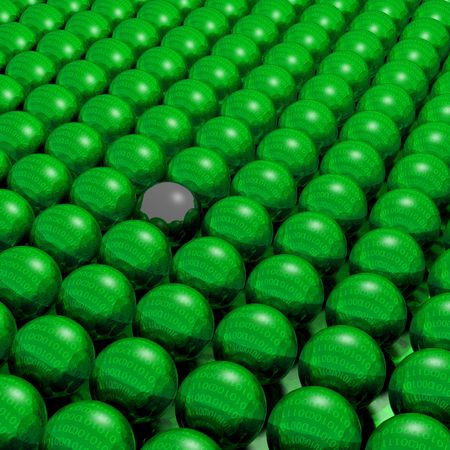 3D matrix ballsの写真素材
