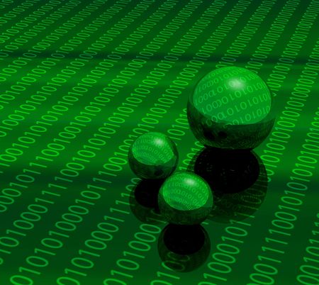 3D matrix ballsの写真素材