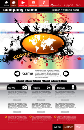 Website templateのイラスト素材