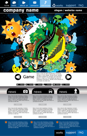 Website Templateのイラスト素材