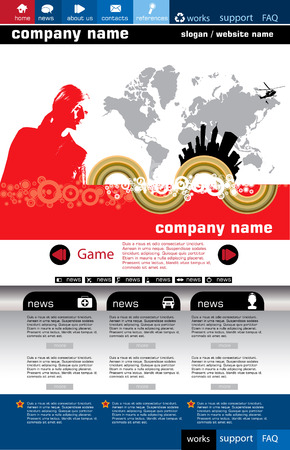 web page layout design のイラスト素材