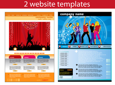 2 website design templates easy to editableのイラスト素材