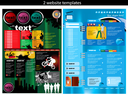 2 website templates easy editableのイラスト素材