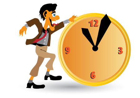 Businessman with clockのイラスト素材