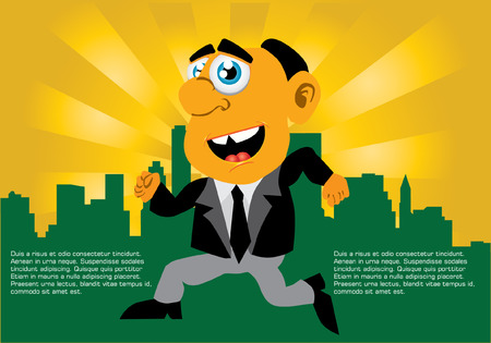 Businessman in hurryのイラスト素材