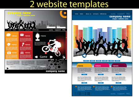 2 website design templates easy to editableのイラスト素材