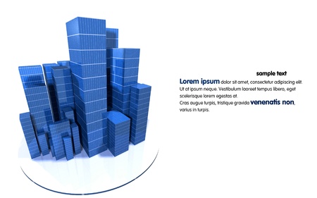 3d render of a city modelの写真素材
