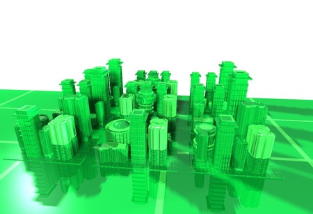 3d render of a city modelの写真素材