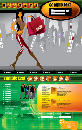 Web site design template. のイラスト素材