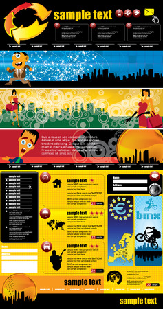 Web site design template. のイラスト素材