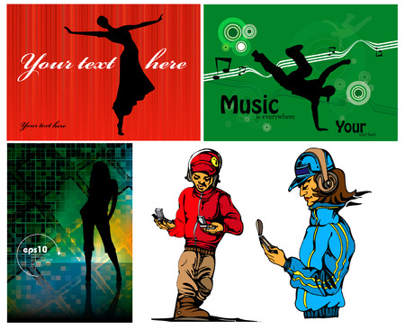 backgrounds setのイラスト素材