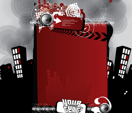 grunge music event banner のイラスト素材