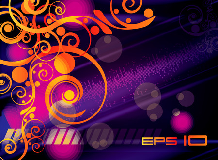 postcard with flowers ornamentのイラスト素材