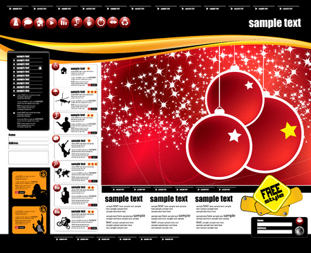 Website design templateのイラスト素材