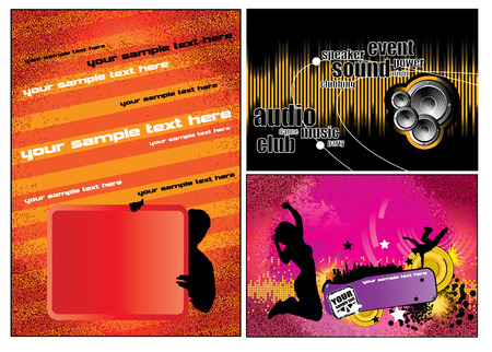 Dance background set for posters or banners のイラスト素材