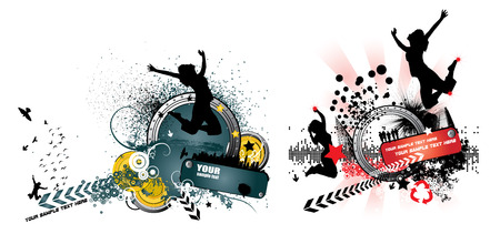 Colour grunge posterのイラスト素材