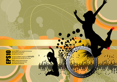 Colour grunge postersのイラスト素材