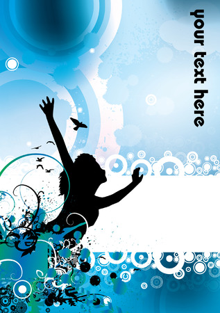 Colour grunge posterのイラスト素材