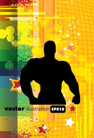 Bodybuilding. illustration のイラスト素材