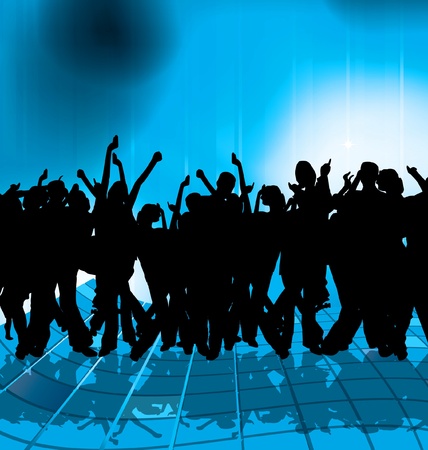 Dancing peopleのイラスト素材